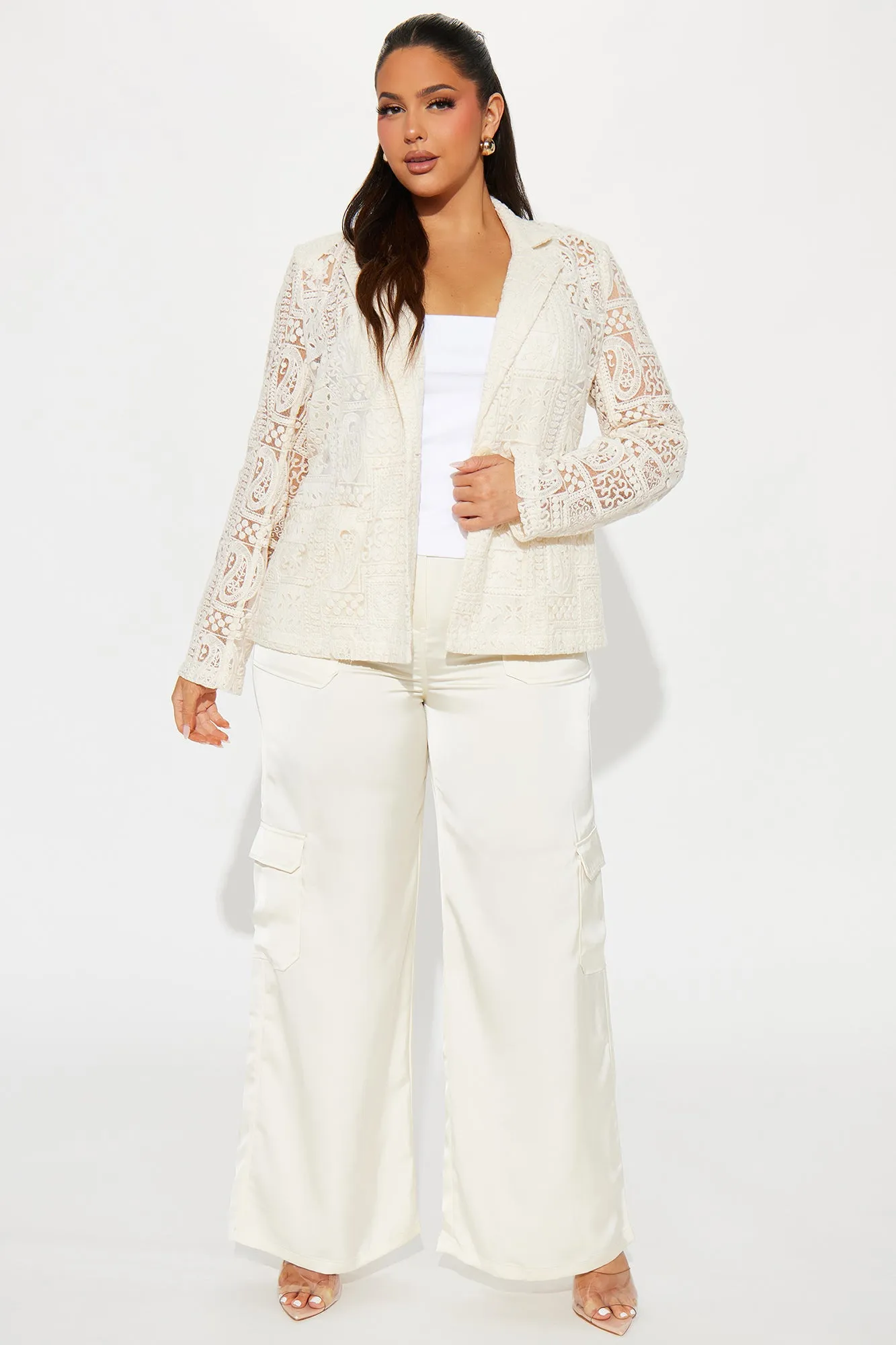 All For Me Crotchet Blazer - Cream