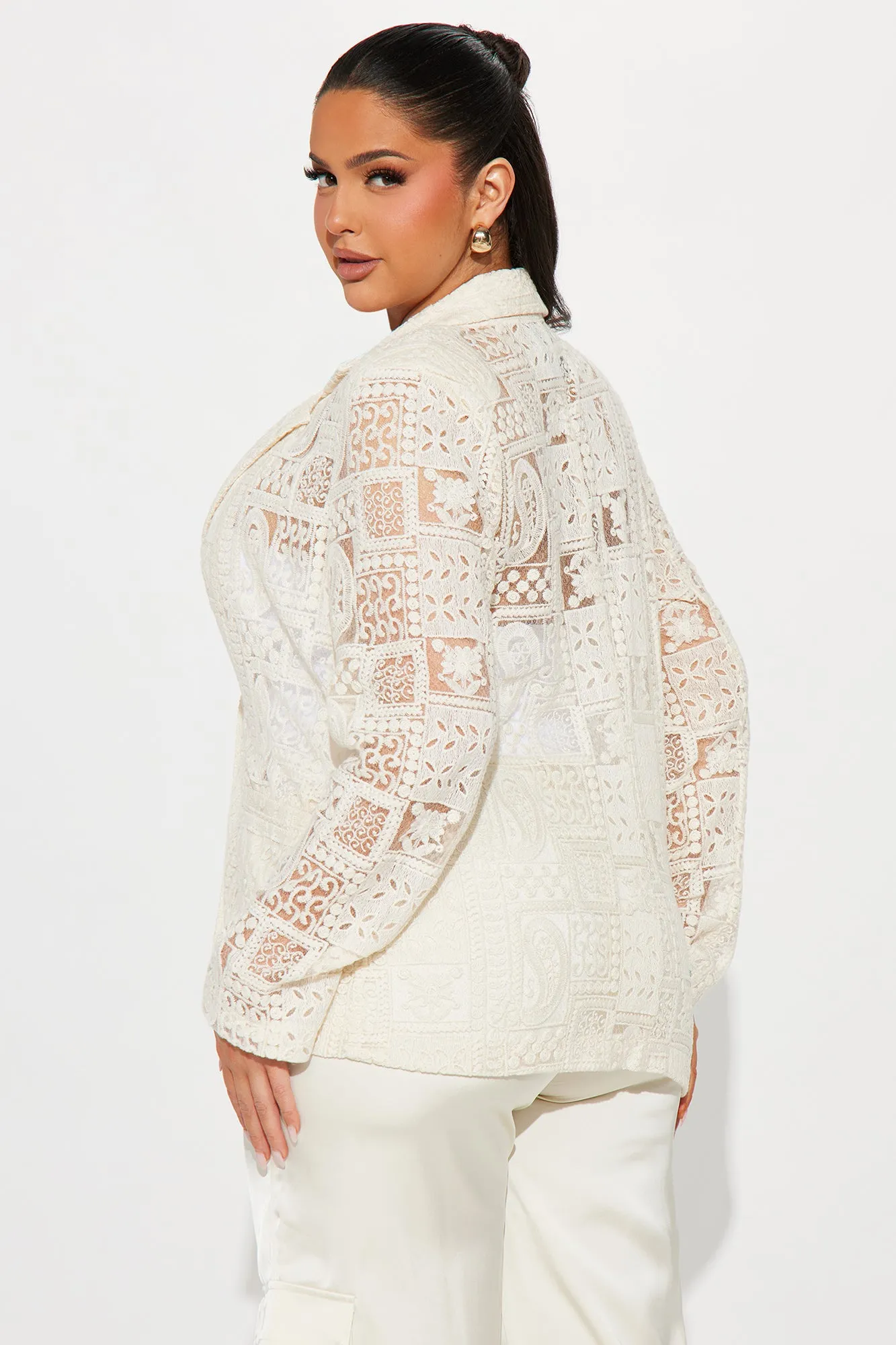 All For Me Crotchet Blazer - Cream