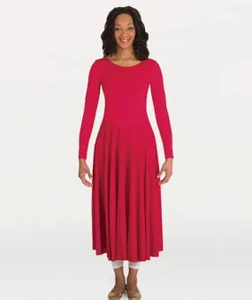 Body Wrappers 0512 Girls Long Sleeve Dance Dress