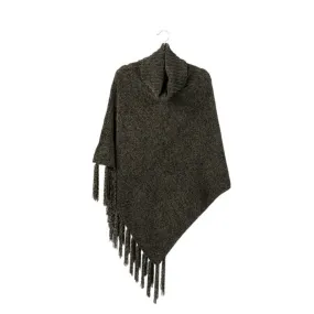Britt's Knits Pine Green Beyond Soft Cowl Neck Poncho