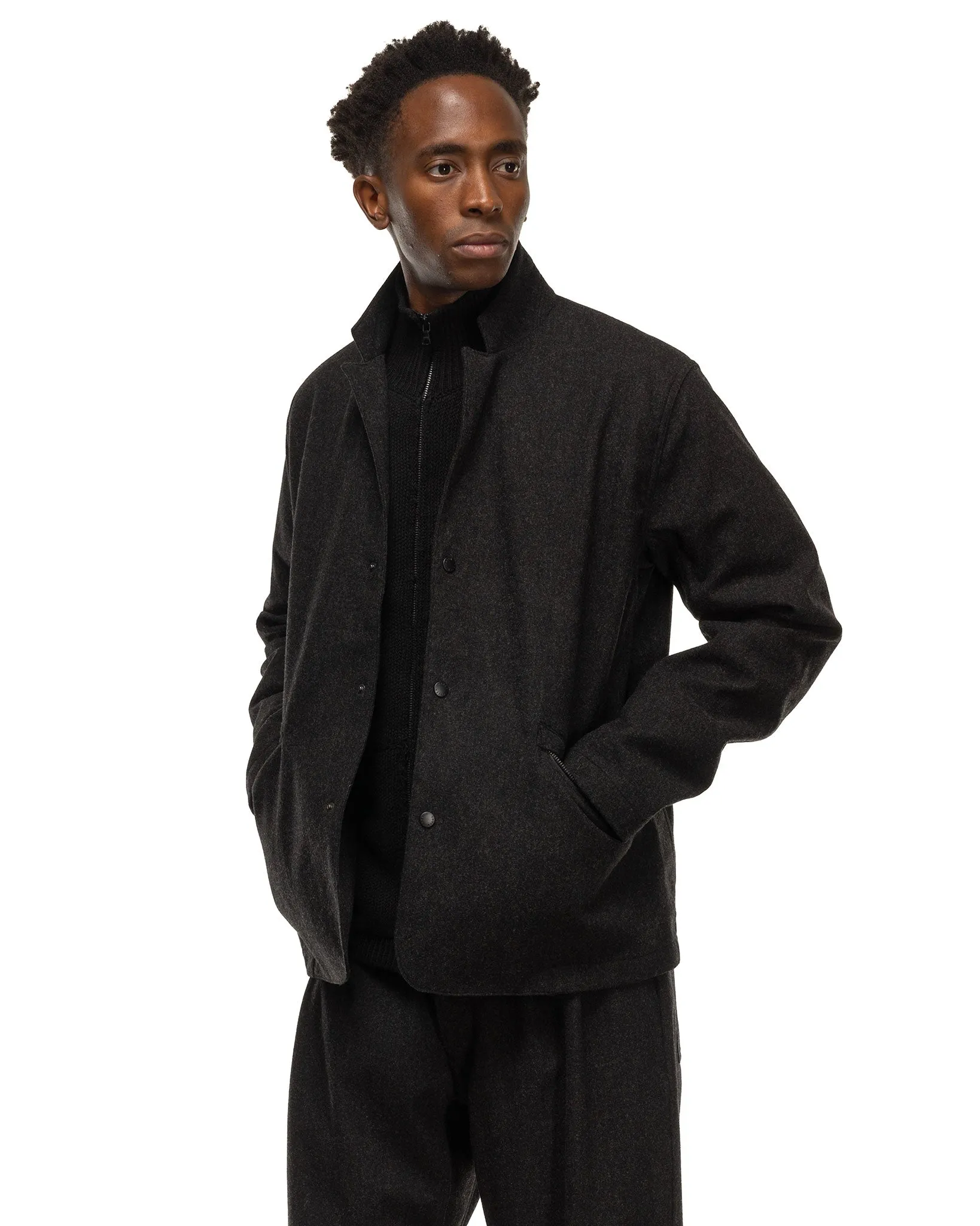 Bureau Jacket - Loro Piana Storm System® 3L Wool Charcoal