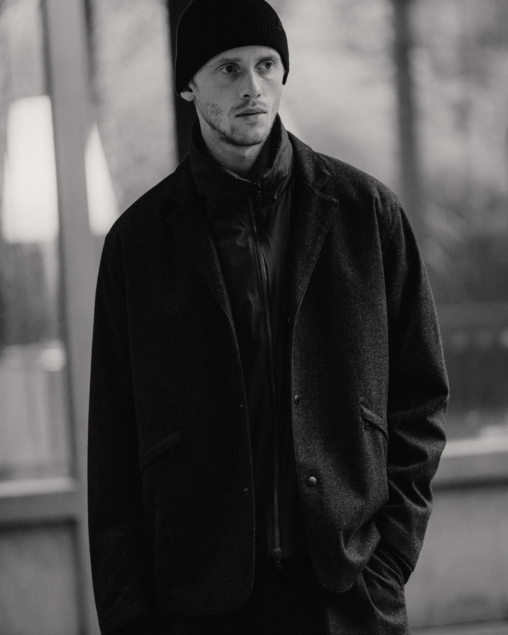 Bureau Jacket - Loro Piana Storm System® 3L Wool Charcoal