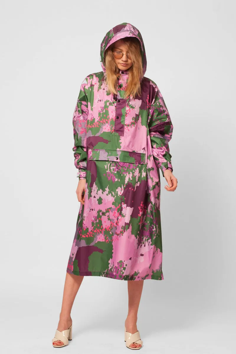 Digi Spring Poncho | Pink/Green | Regnponcho fra Rainkiss