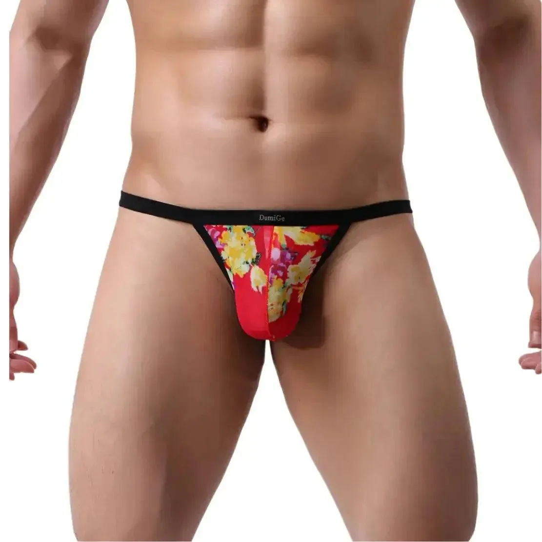 DomiGe Men's T-Back Thongs Underwear Sexy Undies Lycra