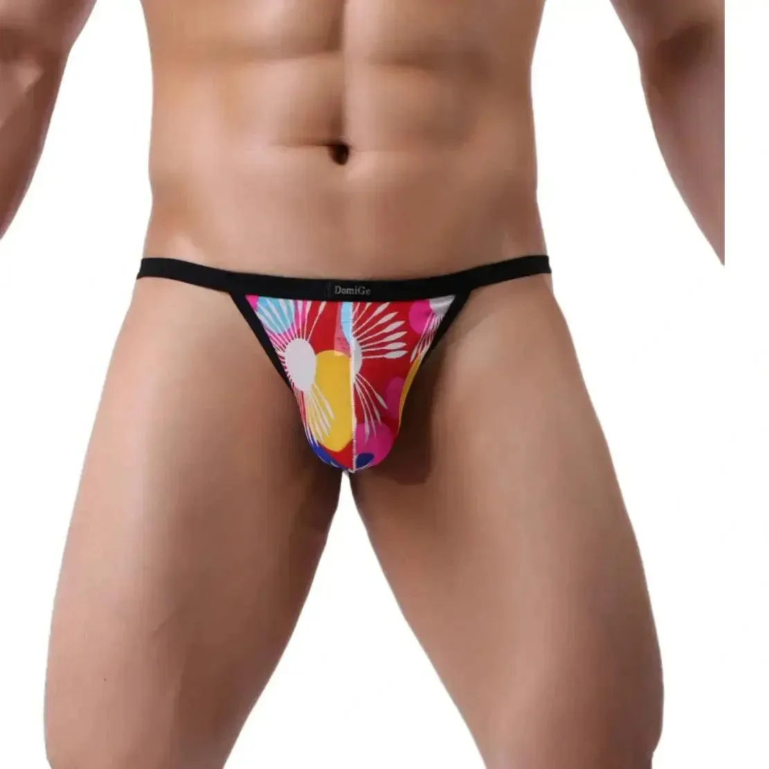 DomiGe Men's T-Back Thongs Underwear Sexy Undies Lycra