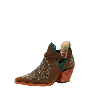 Durango | Women's Crush Studded Western Fashion Bootie | Brown