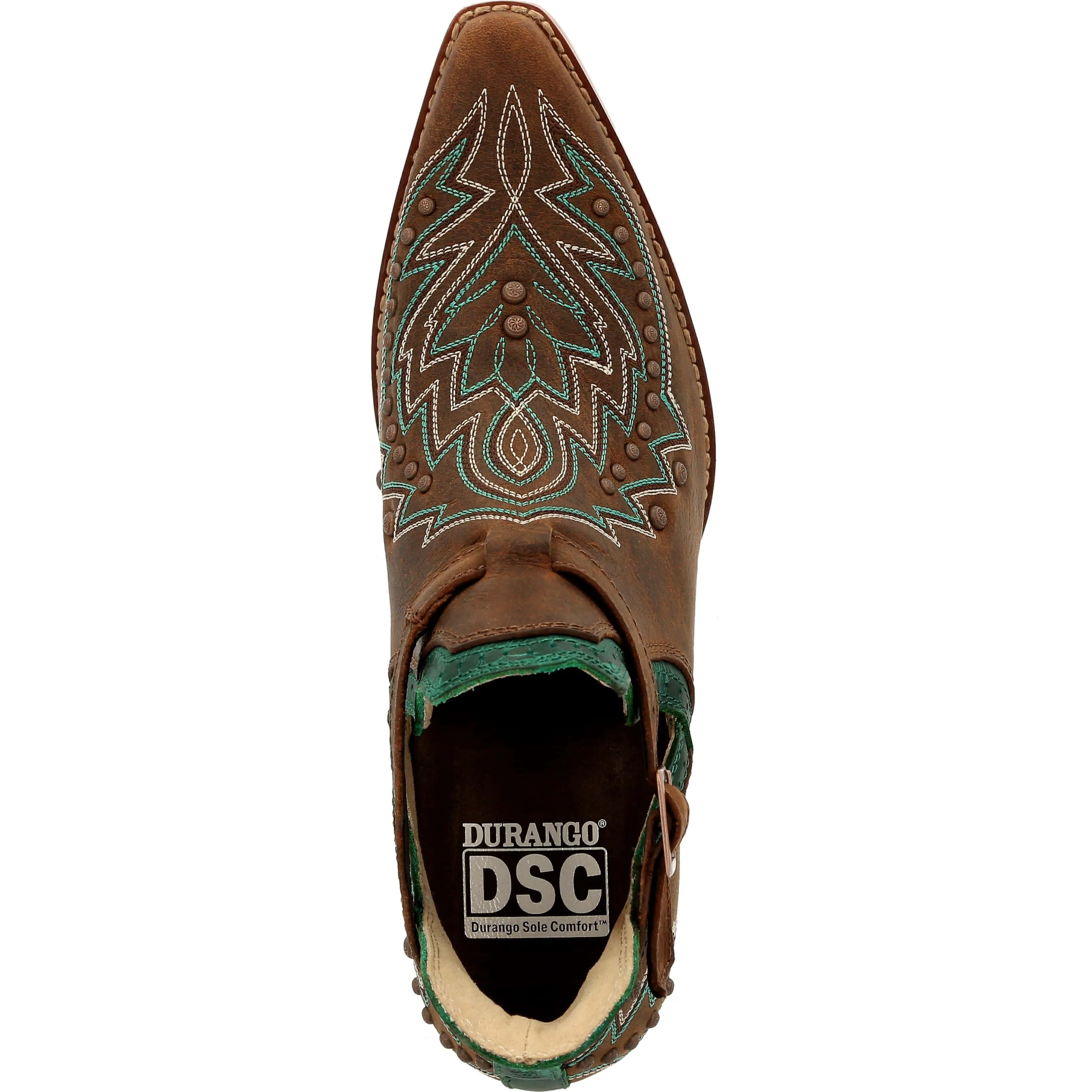 Durango | Women's Crush Studded Western Fashion Bootie | Brown