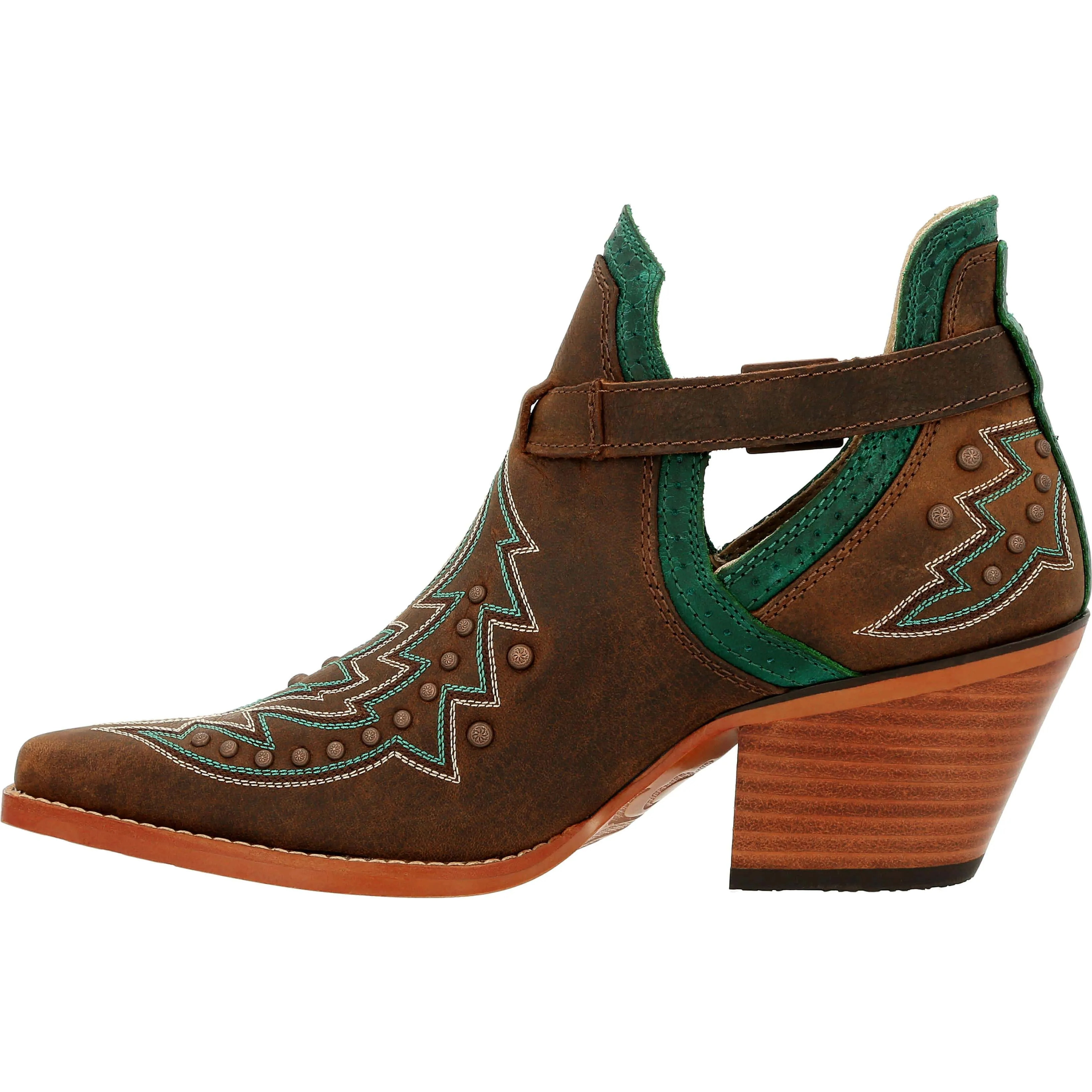 Durango | Women's Crush Studded Western Fashion Bootie | Brown