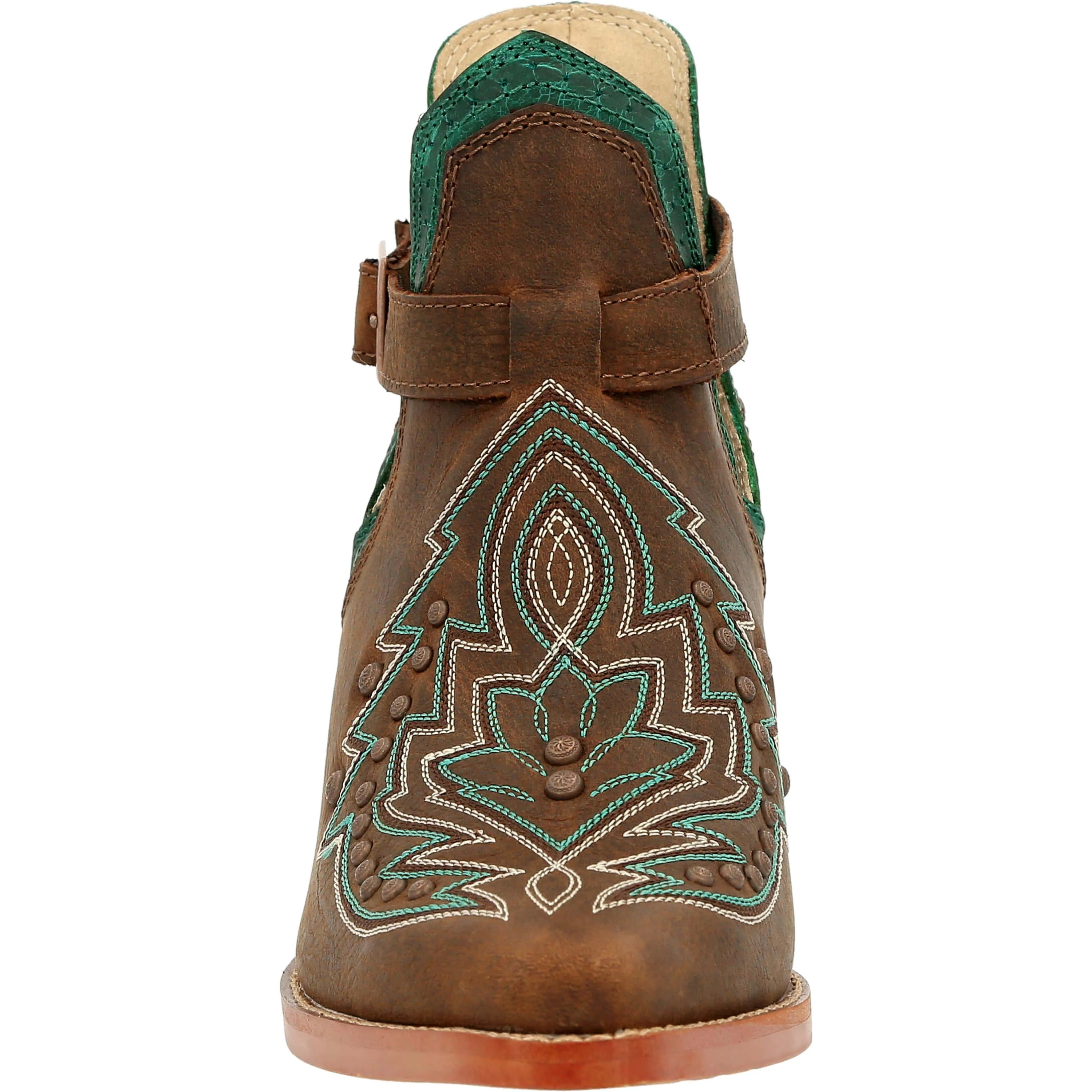 Durango | Women's Crush Studded Western Fashion Bootie | Brown