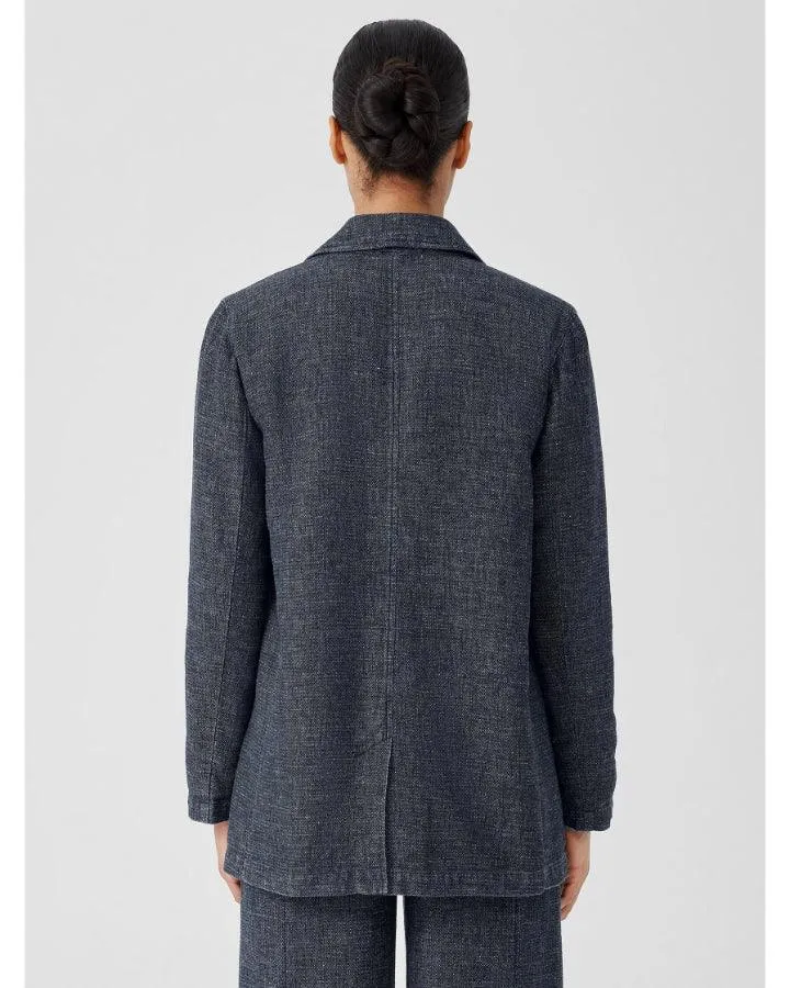 Eileen Fisher Tweedy Hemp Cotton Blazer