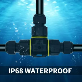 FluxTech - Main-Voltage Waterproof T Shape 3-Way Junction Cable Connector