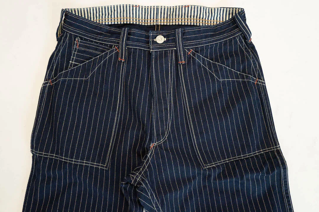 Freewheelers Indigo Wabash "Longshoreman" Trousers (Modern Straight Fit)
