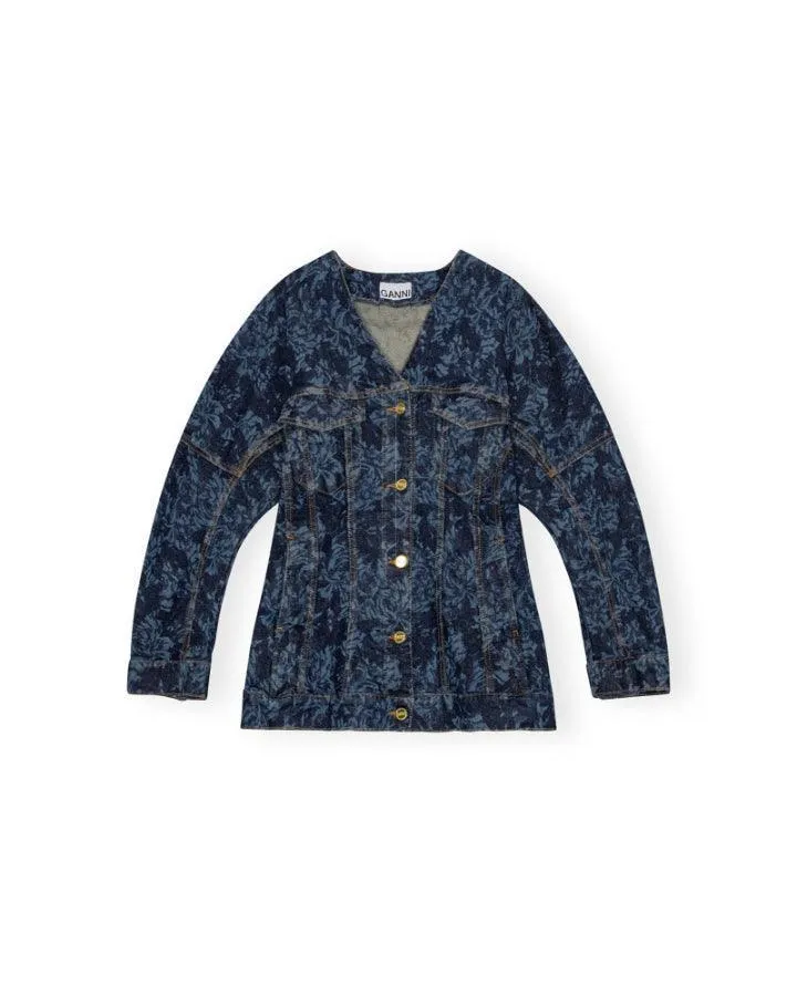 Ganni Lazer Denim Blazer
