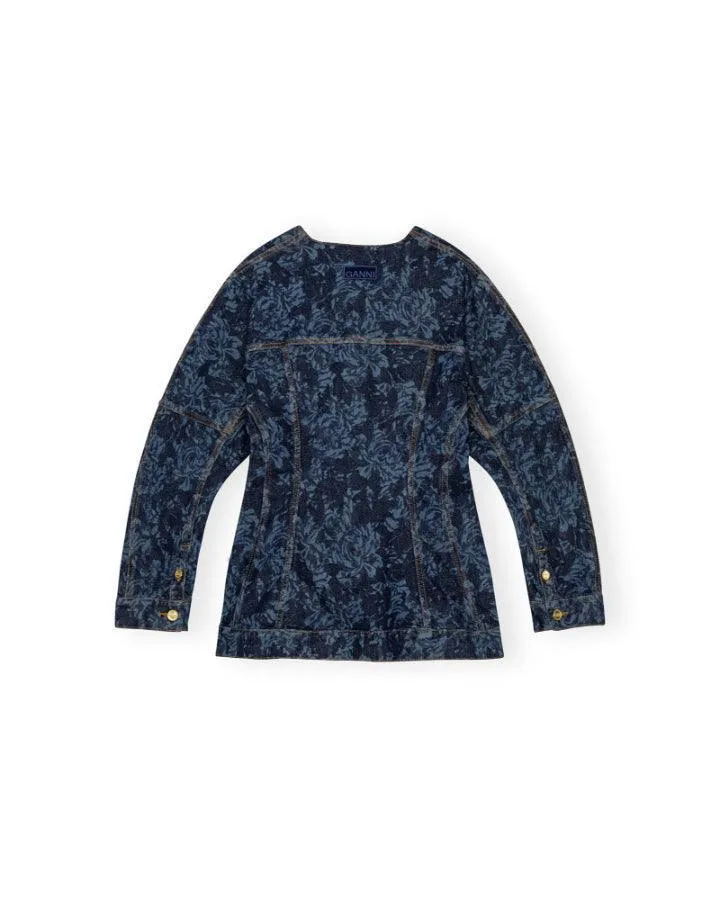 Ganni Lazer Denim Blazer