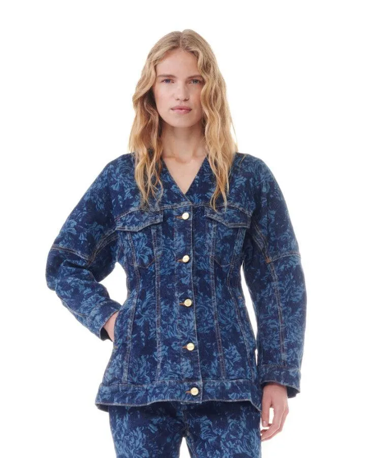 Ganni Lazer Denim Blazer