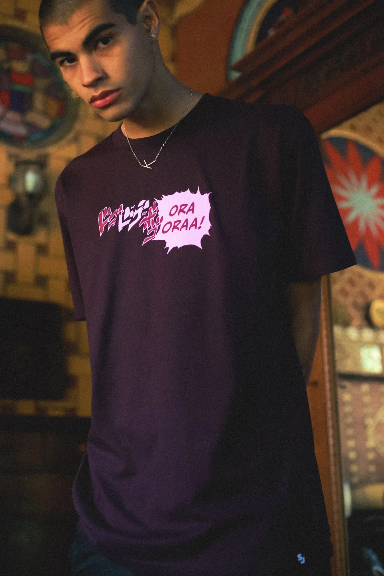 JoJo's Bizarre Adventure Stardust Crusaders Tee - Plum