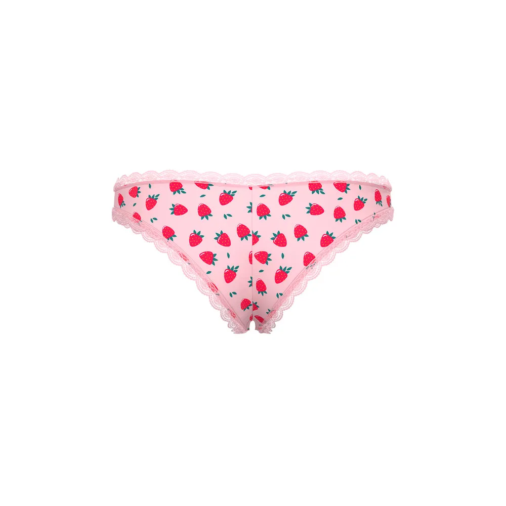 Magic Silk Sweet Treats Crotchless Boy Short with Lube Strawberry