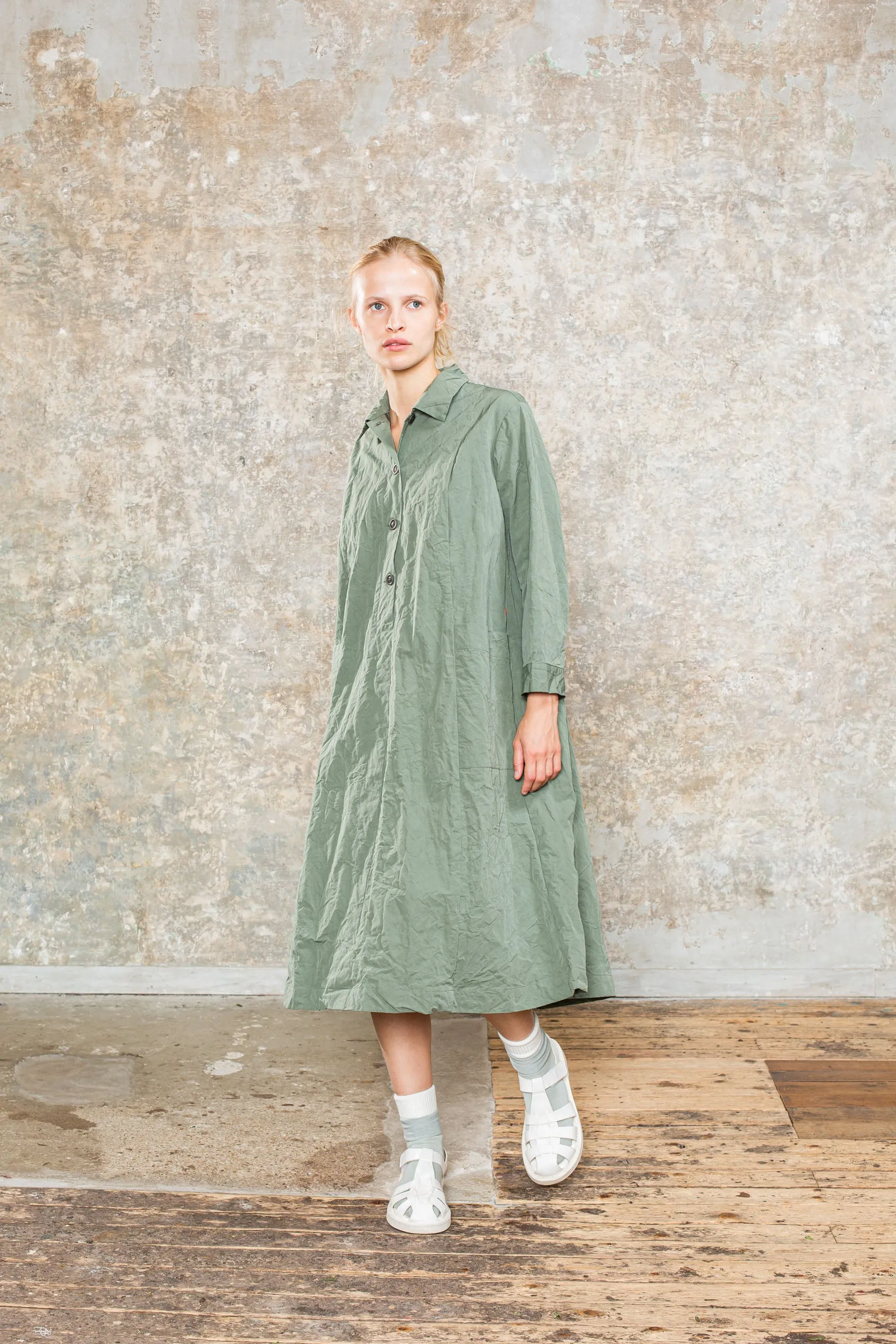 MOPED DRESS - TOUGH COT - LICHEN