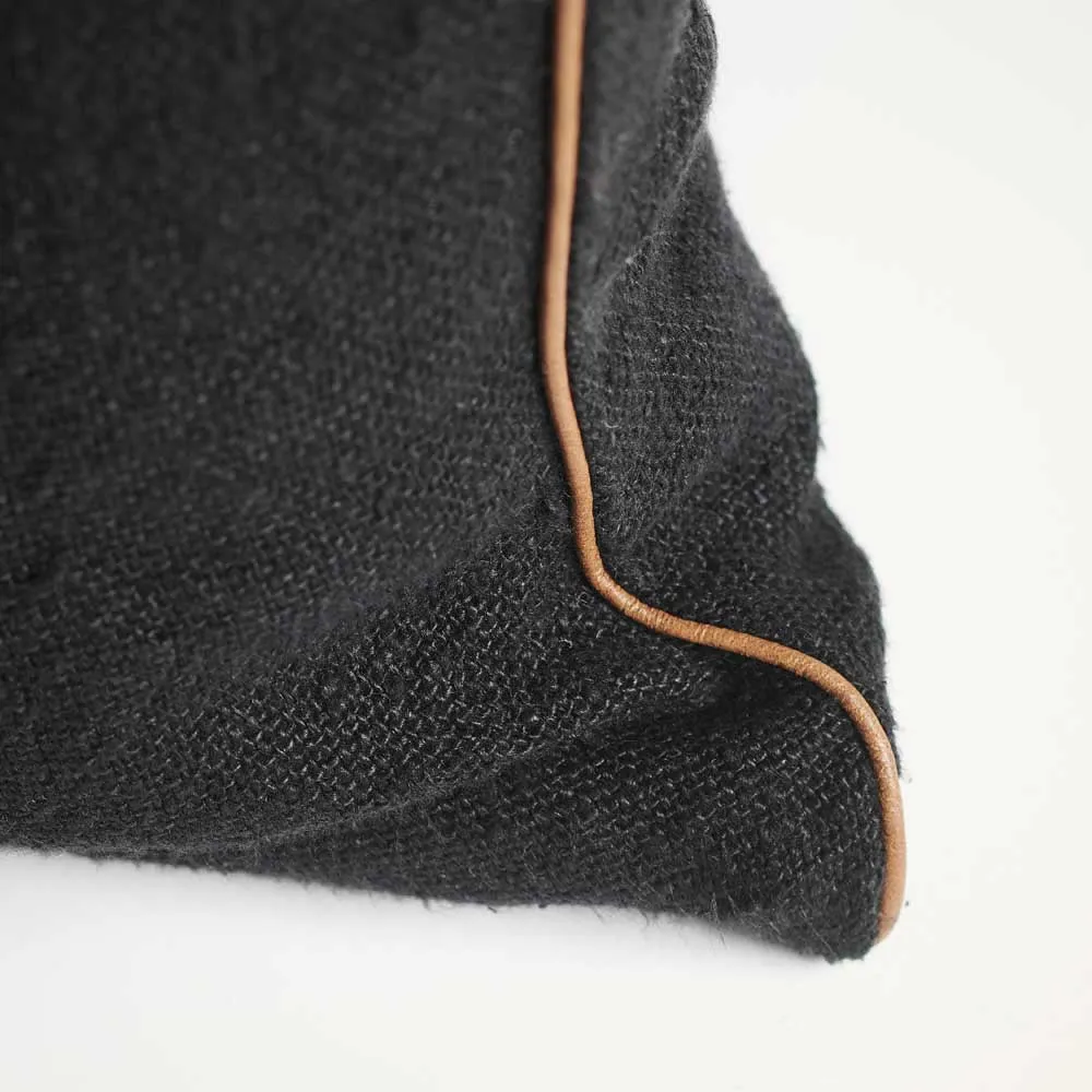 Muse Linen Cushion - Black
