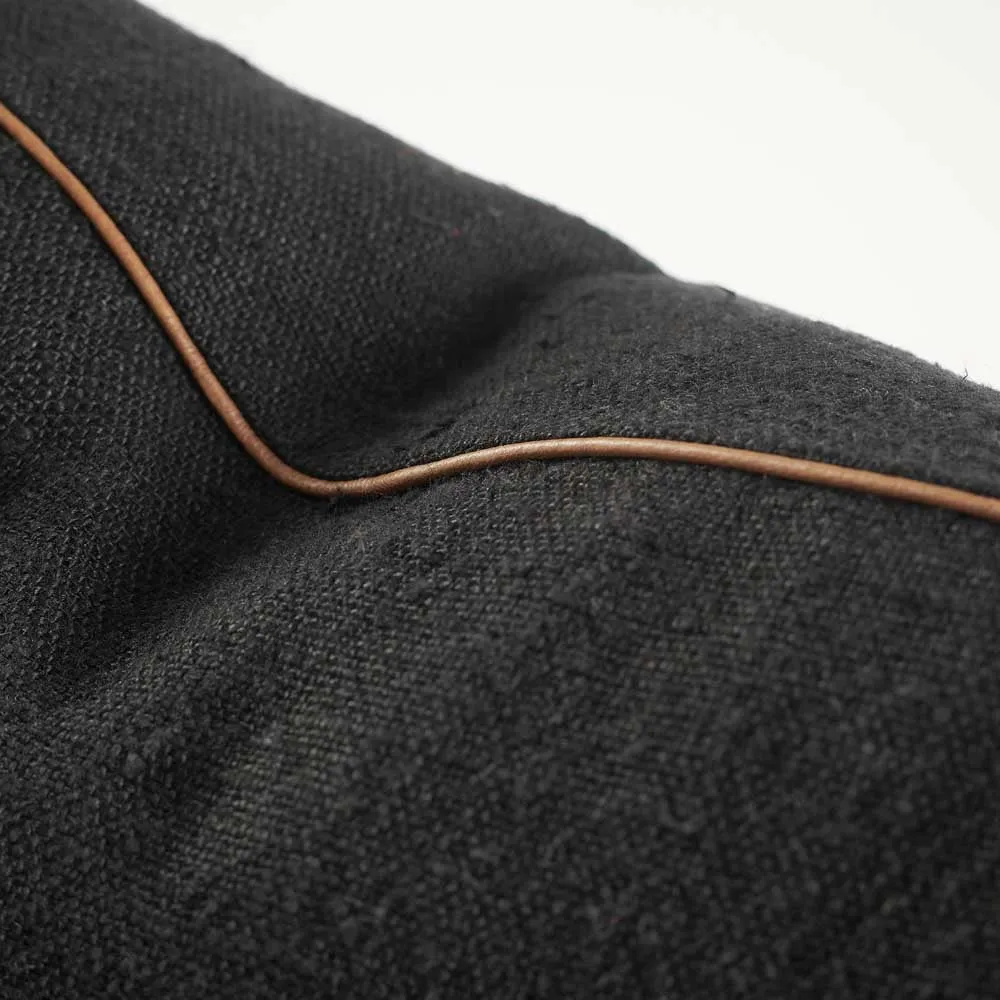Muse Linen Cushion - Black