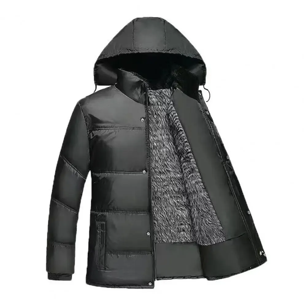Norgard - Puffer Jacket Heren met Capuchon en Fleece Voering, Warm, Winddicht & Geïsoleerd