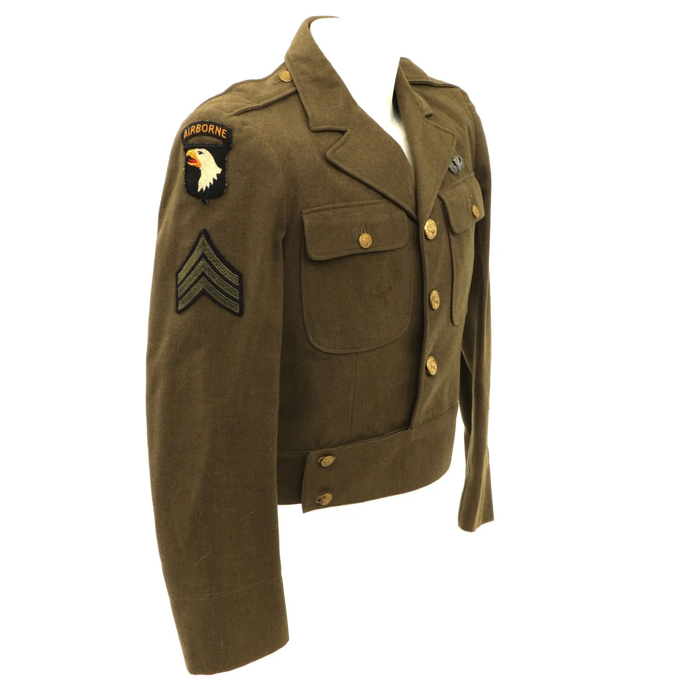 Original U.S. WWII 101st and 82nd Airborne Division Parachute Infantry Regiment Named Ike Jacket and Pants