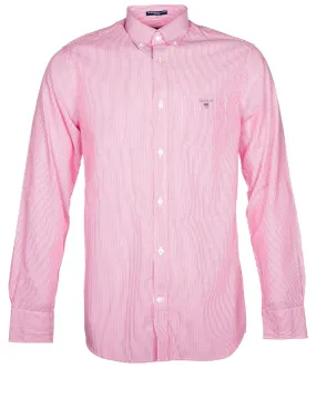 Regular Fit Banker Stripe Broadcloth Shirt Cabaret Pink
