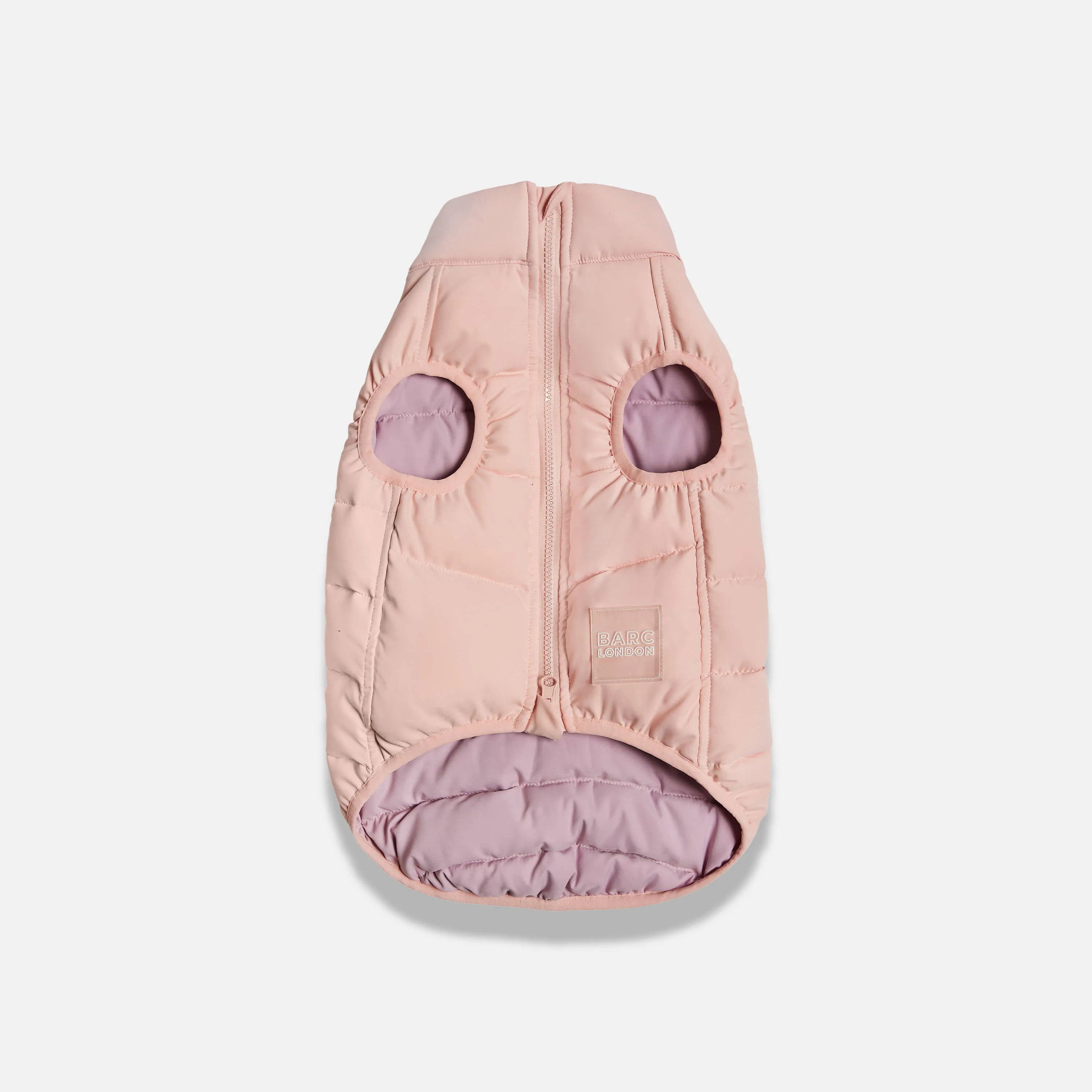 Reversible Dog Puffer Jacket: Pink & Lilac