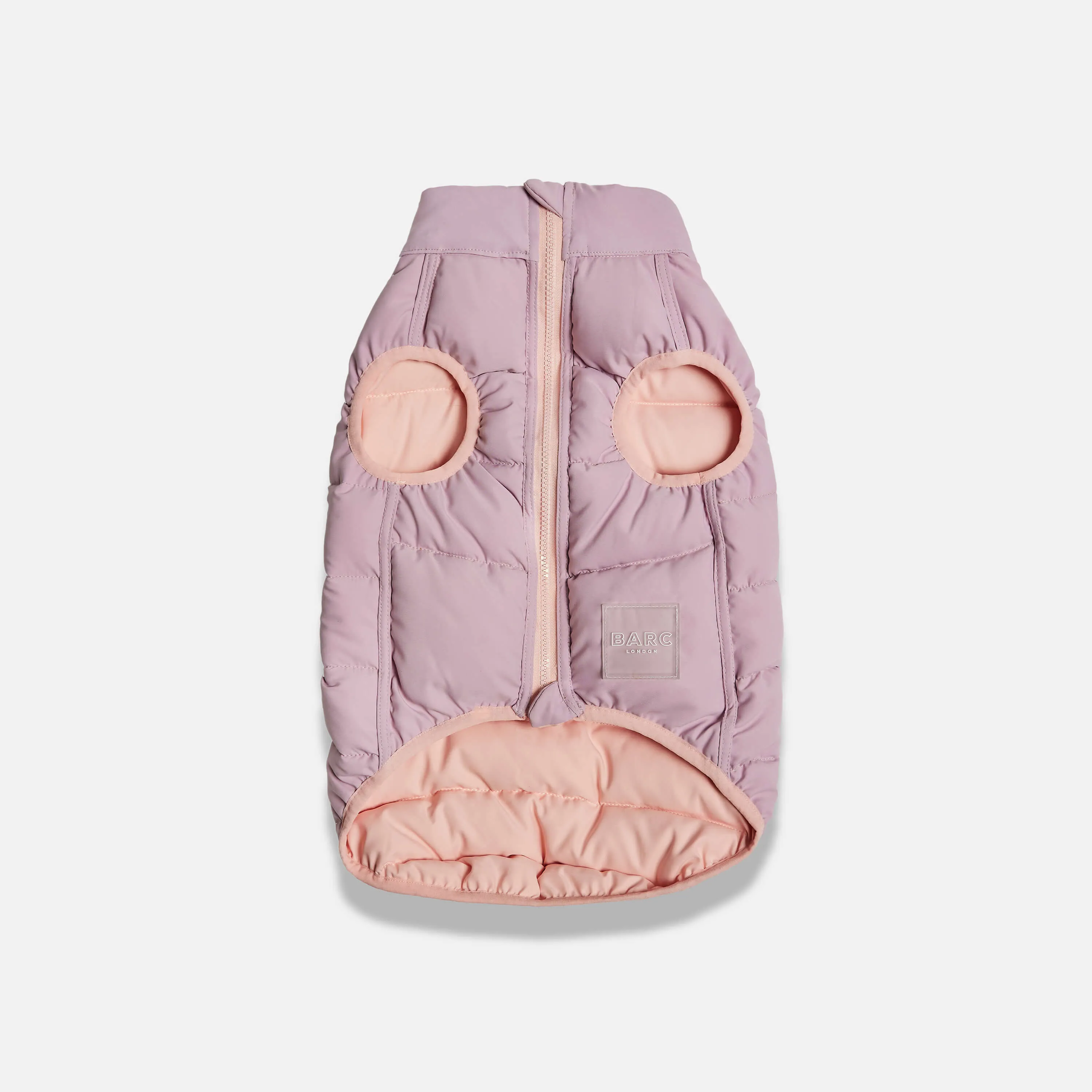 Reversible Dog Puffer Jacket: Pink & Lilac
