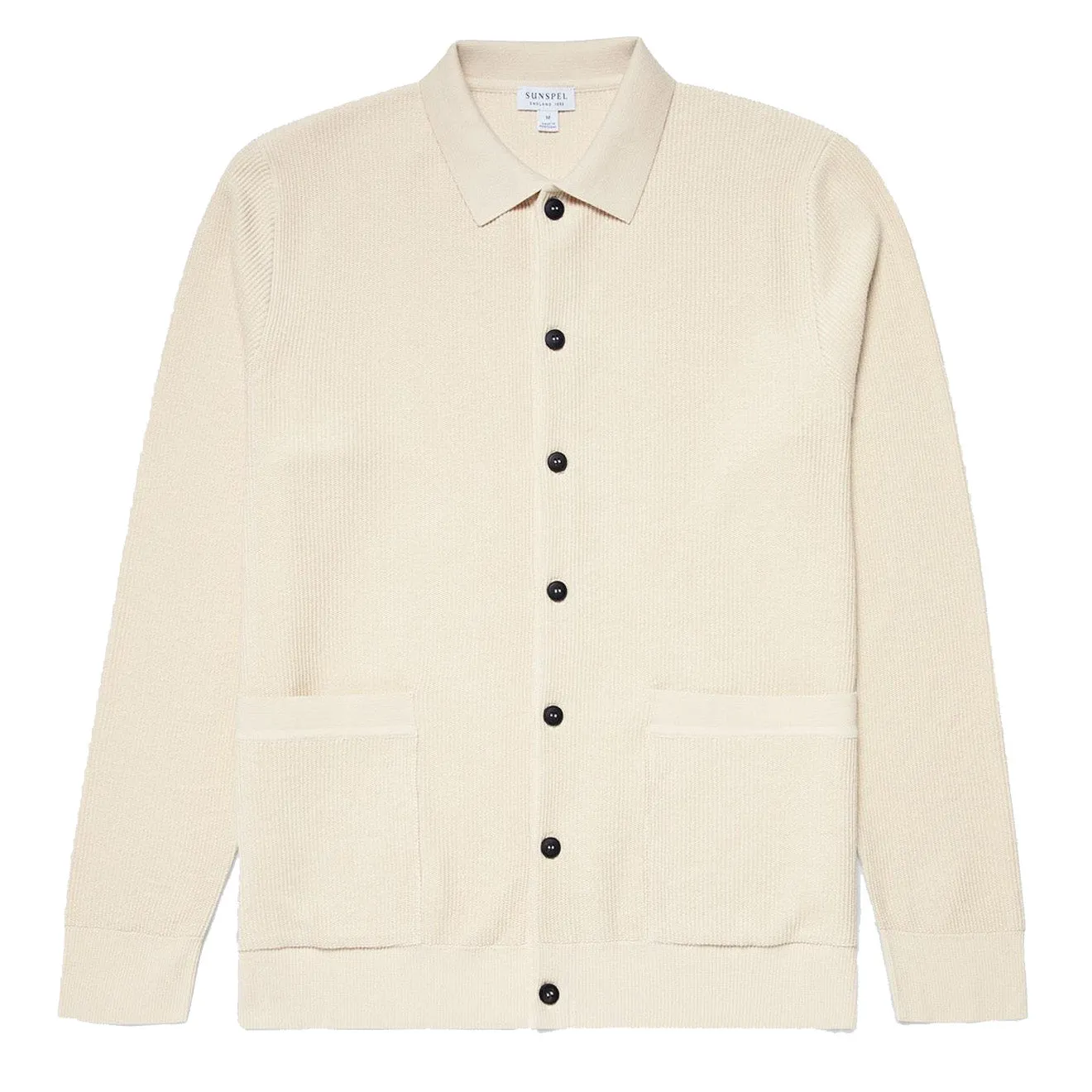 Sunspel Knitted Jacket Ecru