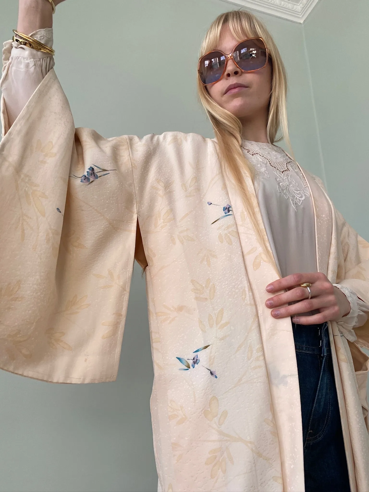 Traditional vintage Haori Japanese Kimono UK 8-12