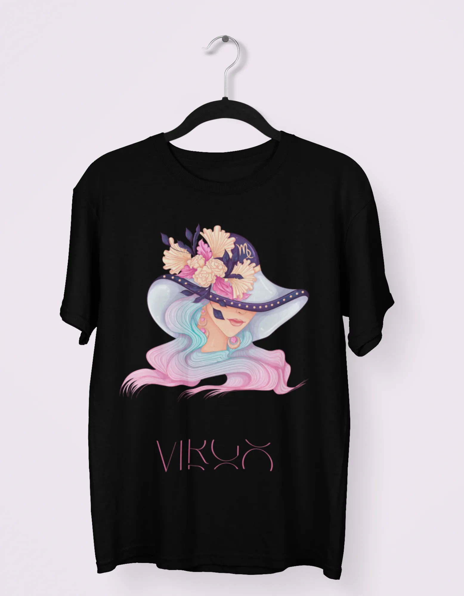 Virgo Zodiac Graphic Printed Oversized T-Shirt For Women
