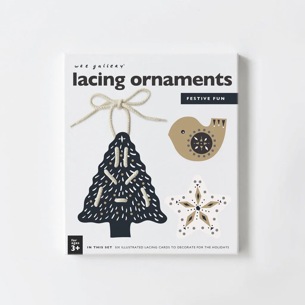 Wee Gallery Lacing Ornaments - Festive Fun