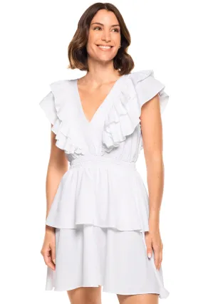 Women's South Cove V-Neck Ruffle Dress  |  White