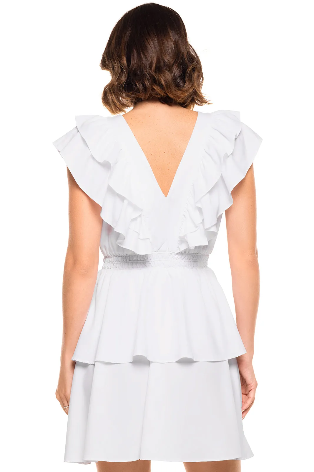 Women's South Cove V-Neck Ruffle Dress  |  White