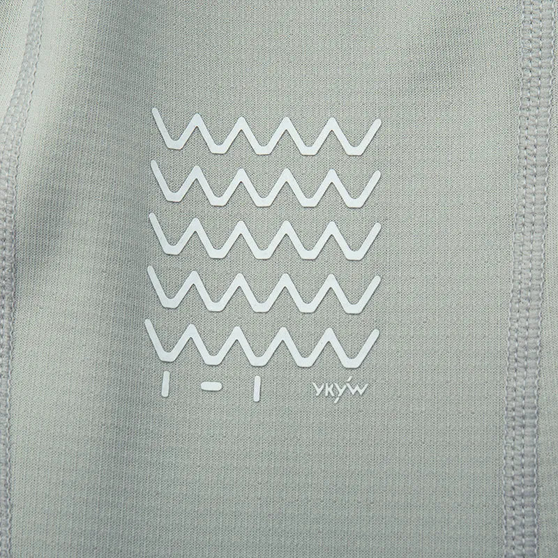 YKYW Men's Cycling Long Sleeve Base Layers Clothing Winter Thermal Fleece Bicycle Undershirt Bike Base Underwear Morning Mist White